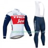 Radbekleidung Radtrikot Langarm + Lang Trägerhose 2020 Trek-Segafredo N001